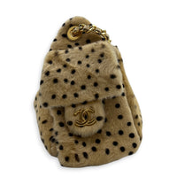 C25 Métiers d’art 2026 Mini Beige Shoulder Bag in Pony Hair, Gold hardware