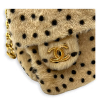 C25 Métiers d’art 2026 Mini Beige Shoulder Bag in Pony Hair, Gold hardware