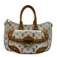 Logo Top Handle Bag Multi-colour in Coated Canvas, Gold hardware