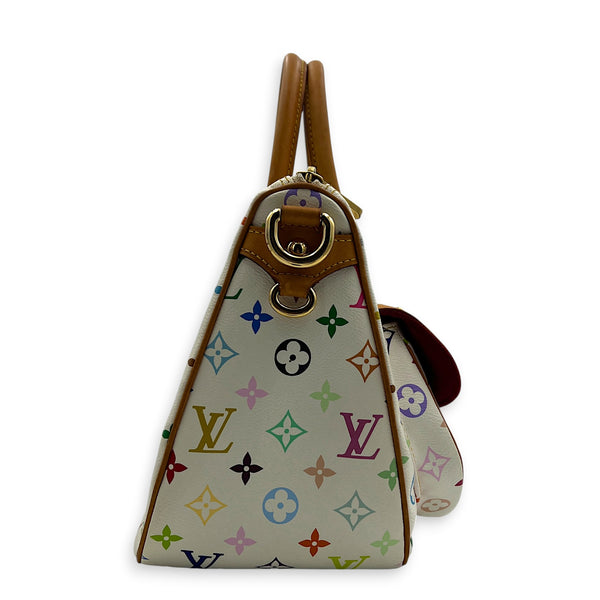 Logo Top Handle Bag Multi-colour in Coated Canvas, Gold hardware