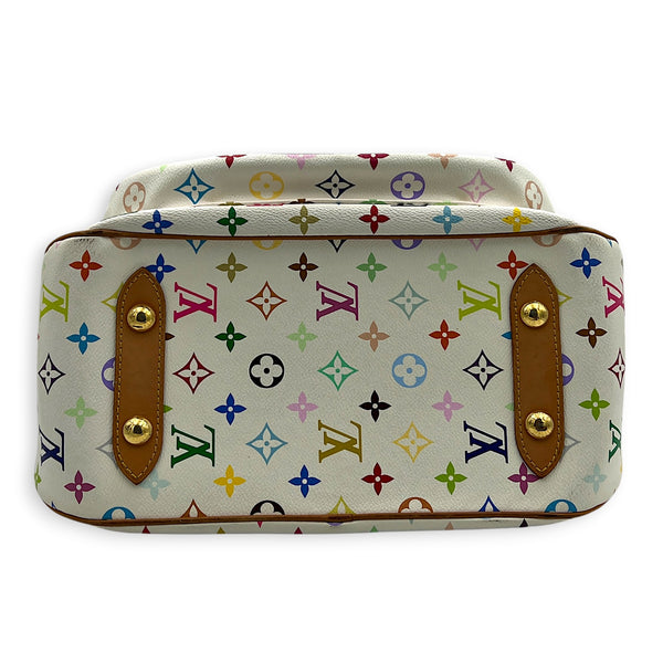 Logo Top Handle Bag Multi-colour in Coated Canvas, Gold hardware