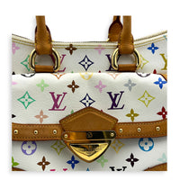 Logo Top Handle Bag Multi-colour in Coated Canvas, Gold hardware