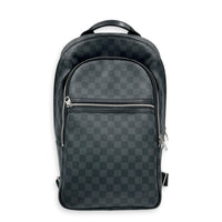Micheal  Backpack Damier Graphite in Coated Canvas, Silver hardware