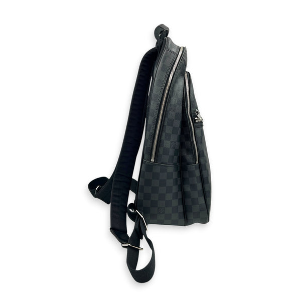 Micheal  Backpack Damier Graphite in Coated Canvas, Silver hardware