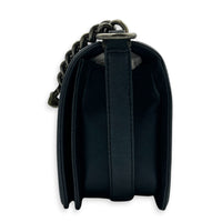 Boy Shoulder Bag Medium Blue in Calfskin, Ruthenium hardware