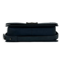 Boy Shoulder Bag Medium Blue in Calfskin, Ruthenium hardware