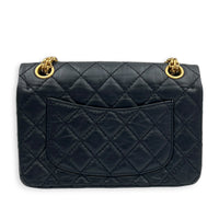 2.55 Shoulder Bag Small Black, Antique Brass hardware