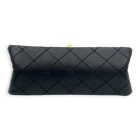 2.55 Shoulder Bag Small Black, Antique Brass hardware