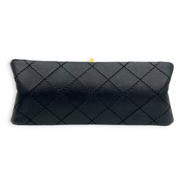 2.55 Shoulder Bag Small Black, Antique Brass hardware