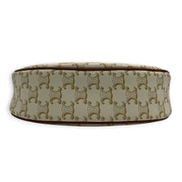 Ava Shoulder Bag White in Coated Canvas, Gold hardware