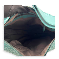 Intrecciato Shoulder Bag Teal / Turquoise in Intrecciato Leather