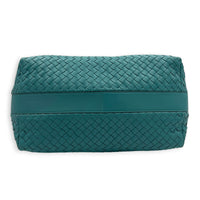 Intrecciato Shoulder Bag Teal / Turquoise in Intrecciato Leather
