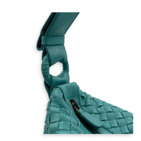 Intrecciato Shoulder Bag Teal / Turquoise in Intrecciato Leather