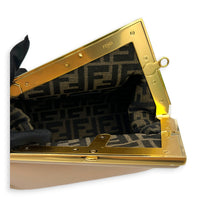 First Clutch Small Beige in Nappa Leather, Gold hardware