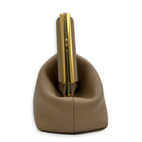 First Clutch Small Beige in Nappa Leather, Gold hardware