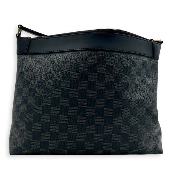 Mick PM Damier Graphite Messenger in Coated Canvas, Silver hardware