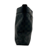 Mick PM Damier Graphite Messenger in Coated Canvas, Silver hardware