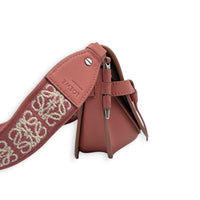 Gate Dual Mini Pink Crossbody Bag in Calfskin, Silver hardware