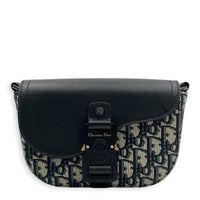 Oblique Shoulder Bag Blue Dior Oblique Jacquard in Jacquard, Silver hardware