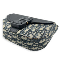 Oblique Shoulder Bag Blue Dior Oblique Jacquard in Jacquard, Silver hardware