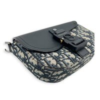 Oblique Shoulder Bag Blue Dior Oblique Jacquard in Jacquard, Silver hardware