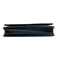 Classic Wallet On Chain Black in Lambskin, Silver hardware