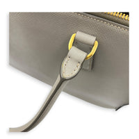 Galleria Beige Top Handle Bag in Saffiano Leather, Gold hardware