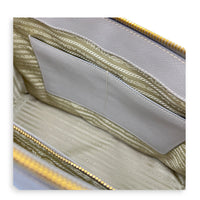 Galleria Beige Top Handle Bag in Saffiano Leather, Gold hardware