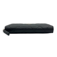 Classic Wallet Black in Caviar Leather, Gold hardware