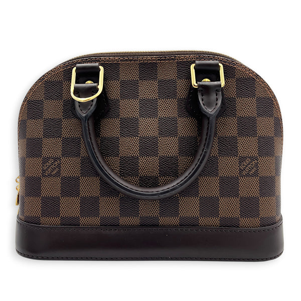 Alma Top Handle Bag BB Ebene, Gold hardware