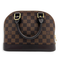 Alma Top Handle Bag BB Ebene, Gold hardware