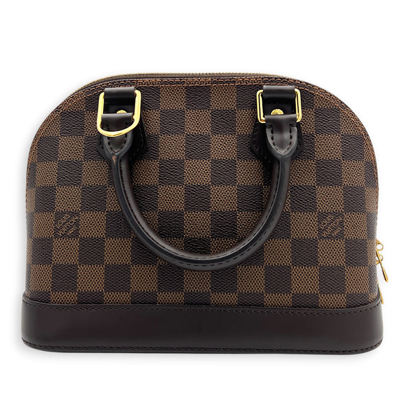Alma Top Handle Bag BB Ebene, Gold hardware