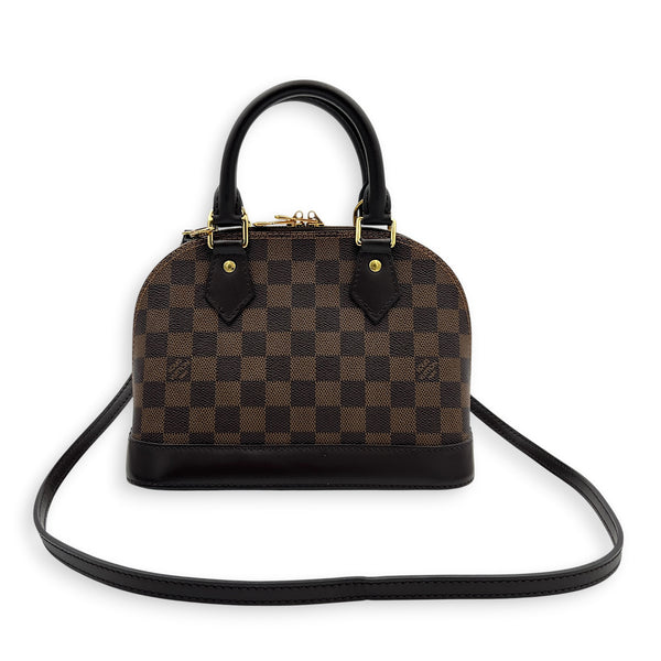 Alma Top Handle Bag BB Ebene, Gold hardware
