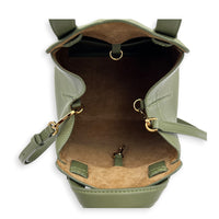 Hammock Nugget Green Top Handle Bag in Calfskin, Gold hardware