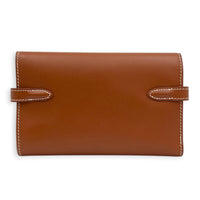 Kelly Depliant Fauve Wallet in Barenia, Palladium hardware