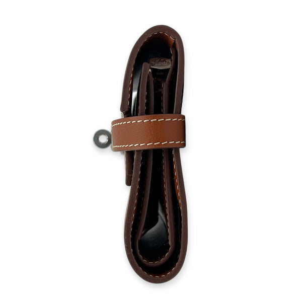 Kelly Depliant Fauve Wallet in Barenia, Palladium hardware