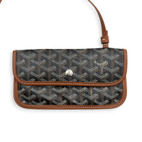 Anjou PM Black Tote Bag in Coated Canvas,  hardware