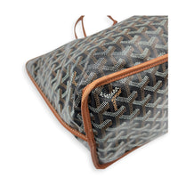 Anjou PM Black Tote Bag in Coated Canvas,  hardware