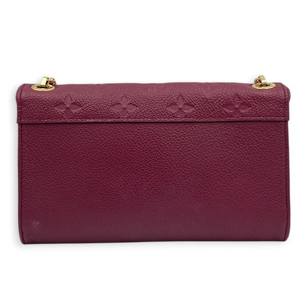 Saint Germain Pochette Purple Wallet On Chain in Monogram Empreinte Leather, Gold hardware