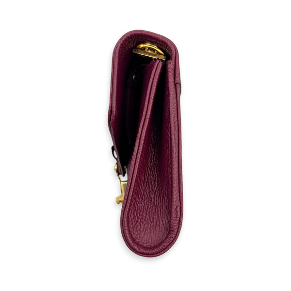 Saint Germain Pochette Purple Wallet On Chain in Monogram Empreinte Leather, Gold hardware