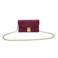 Saint Germain Pochette Purple Wallet On Chain in Monogram Empreinte Leather, Gold hardware