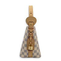 All In BB Damier Azur Top Handle Bag in Coated Canvas, Gold hardware