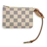 All In BB Damier Azur Top Handle Bag in Coated Canvas, Gold hardware