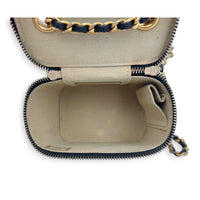 Pearl Crush Vanity Bag Mini Black in Lambskin, Gold hardware