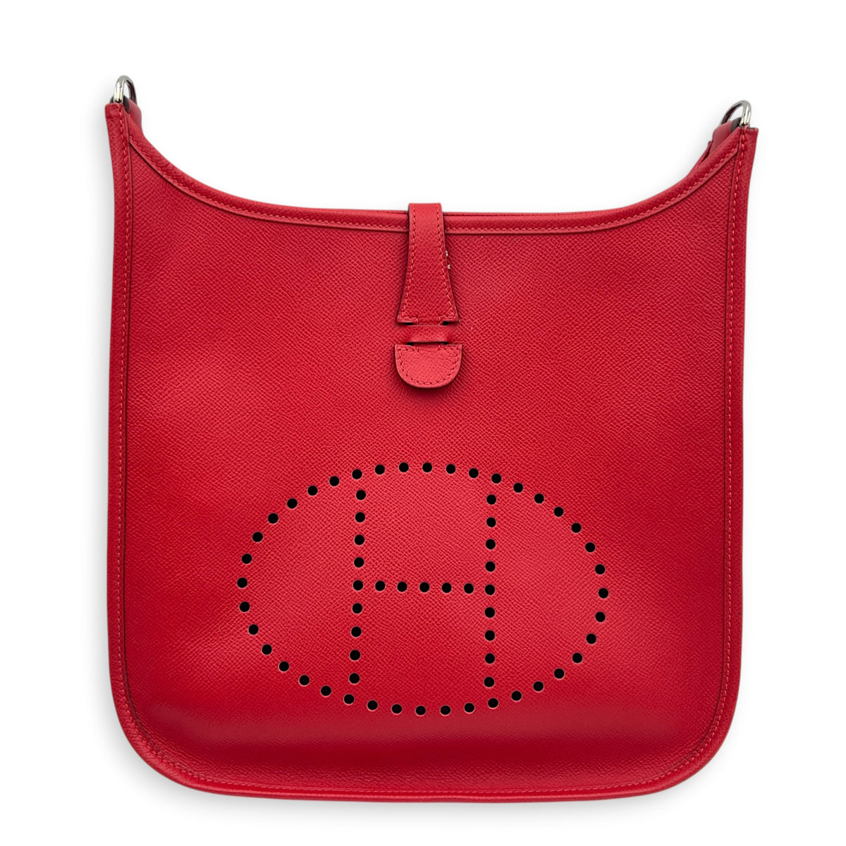 Evelyne III 29 Red Crossbody Bag in Epsom, Palladium hardware