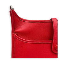 Evelyne III 29 Red Crossbody Bag in Epsom, Palladium hardware