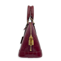 Alma Top Handle Bag BB Indian Rose / Pourpre in Monogram Vernis Leather, Gold hardware