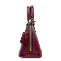 Alma Top Handle Bag BB Indian Rose / Pourpre in Monogram Vernis Leather, Gold hardware