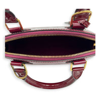 Alma Top Handle Bag BB Indian Rose / Pourpre in Monogram Vernis Leather, Gold hardware
