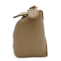 Puzzle Mini Sand Top Handle Bag in Calfskin, Gold hardware